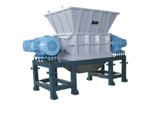 1000kg h 22kw اثنان من شافت تقطيع البلاستيك إعادة التدوير
